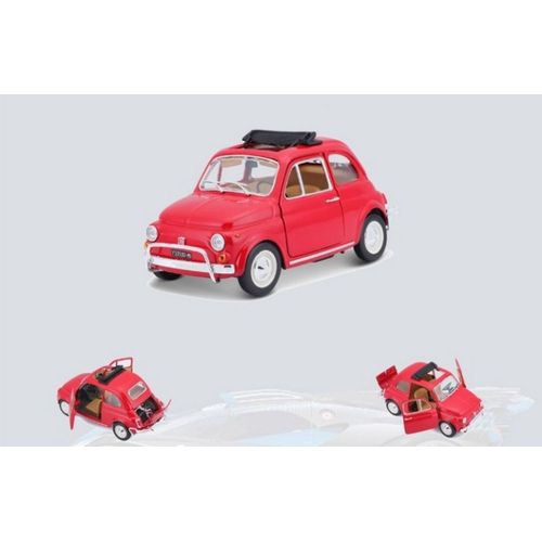Véhicules Miniatures Die Cast 1/24 Fiat 500l 1968 - Rouge