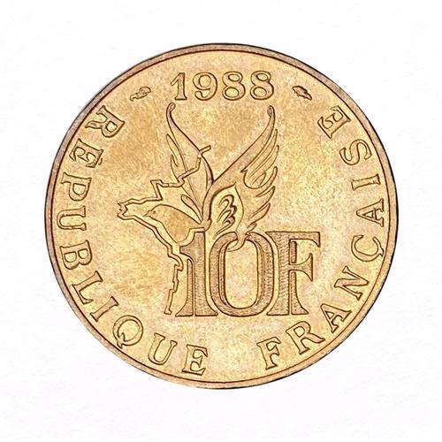 Pièce 10 Francs Commémorative De La Naissance De L'aviateur " Roland Garros" - France - 1988 - Qualité Sup.