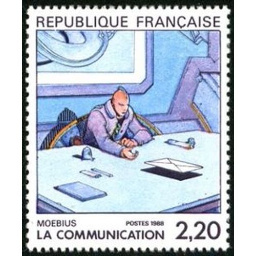 Timbre France 1988 Oblitéré La Communication Vue Par Moebius 2.20 Yt2507