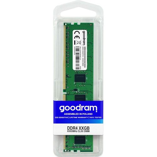 Barrette Mémoire 16go Dimm Ddr4 Goodram Pc4-21300 (2666 Mhz) (vert)