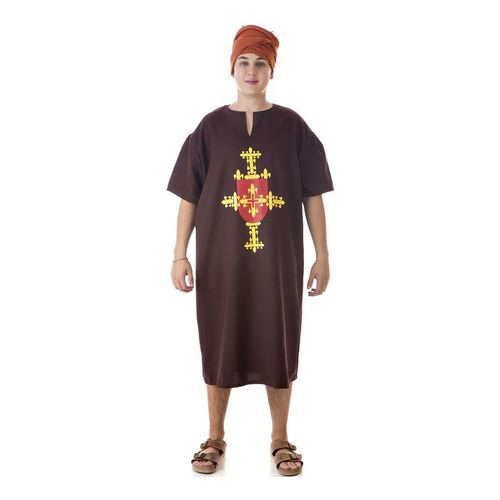 Costume Ou Tunique Médiéval Marron Avec Emblème Pour Homme