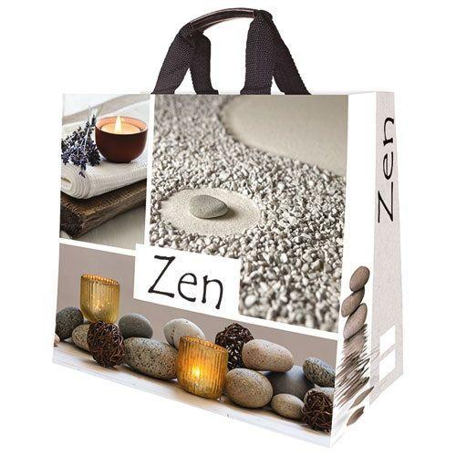 Sac cabas polypropylene tissé zen lotus 43x20x38cm 33l