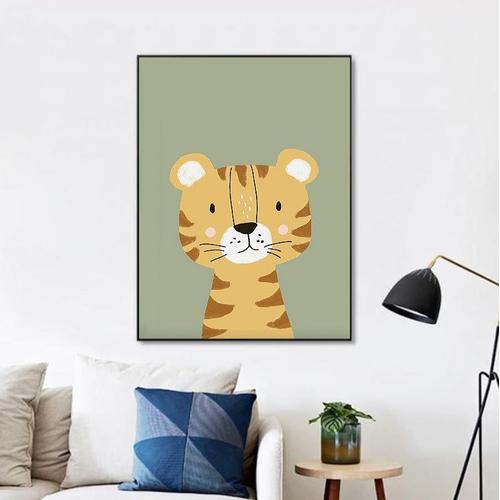 Toile Enfant Tigre - Affiche Décorative - Poster Décoration Maison 30x40cm