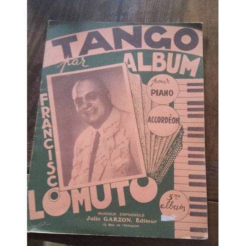 Livre Partitions Tango  Pour Piano   Accordeon 