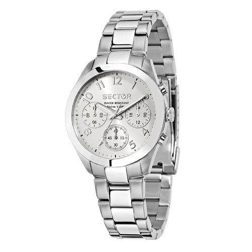 Montre-Bracelet Sector Pour Femme, Multifonction, Bracelet En Acier Inoxydable, Argent, Use53588502