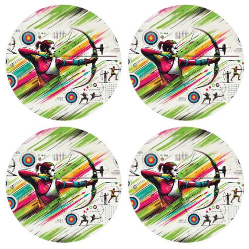 Set De 4 Dessous De Verres Archer Cbkreation
