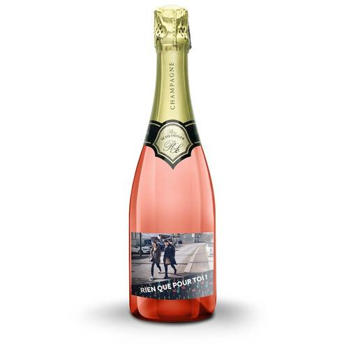 Bouteille Champagne Rosé René Schloesser (750ml) - Étiquette Imprimée