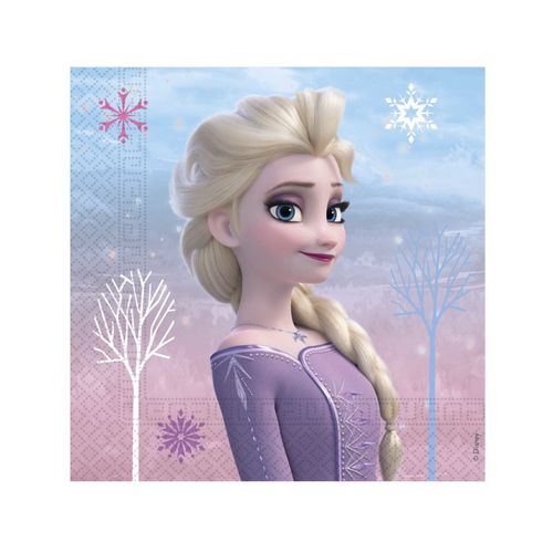 20 Serviettes En Papier La Reine Des Neiges 33 X 33 Cm