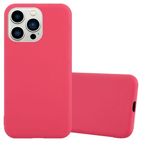 Cadorabo Housse Compatible Avec Apple Iphone 14 Pro Max En Candy Rouge - Étui De Protection En Silicone Tpu Flexible