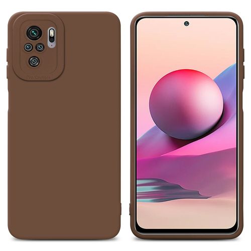 Cadorabo Housse Compatible Avec Xiaomi Redmi Note 10 4g / Redmi Note 10s En Fluid Marron - Étui De Protection En Silicone Tpu Flexible