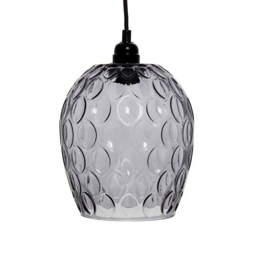 Paris Prix - Lampe Suspension Déco "Corona" 27cm Gris