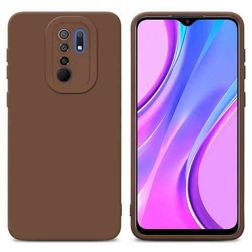 Cadorabo Housse Compatible Avec Xiaomi Redmi 9 En Fluid Marron - Étui De Protection En Silicone Tpu Flexible