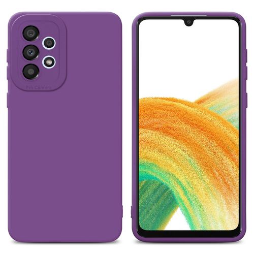 Cadorabo Housse Compatible Avec Samsung Galaxy A72 4g / 5g En Fluid Violet Mat - Étui De Protection En Silicone Tpu Flexible