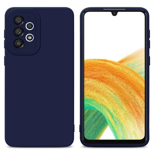 Cadorabo Housse Compatible Avec Samsung Galaxy A72 4g / 5g En Fluid Bleu Foncé - Étui De Protection En Silicone Tpu Flexible