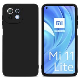 Cadorabo Housse Compatible Avec Xiaomi Mi 11 Lite (4g / 5g) / 11 Lite Ne En Fluid Noir - Étui De Protection En Silicone Tpu Flexible