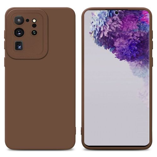 Cadorabo Housse Compatible Avec Samsung Galaxy S20 Ultra En Fluid Marron - Étui De Protection En Silicone Tpu Flexible