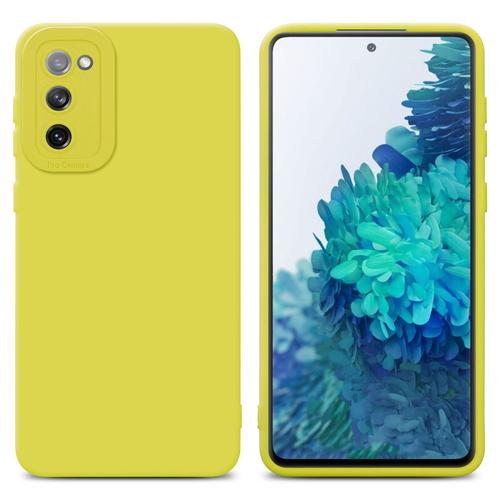 Cadorabo Housse Compatible Avec Samsung Galaxy S20 Fe En Fluid Jaune - Étui De Protection En Silicone Tpu Flexible