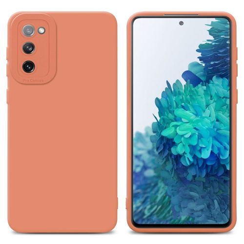 Cadorabo Housse Compatible Avec Samsung Galaxy S20 Fe En Fluid Orange Clair - Étui De Protection En Silicone Tpu Flexible