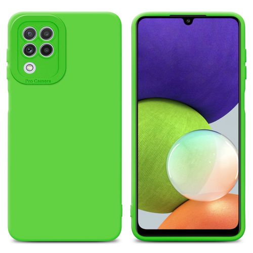 Cadorabo Housse Compatible Avec Samsung Galaxy A22 4g En Fluid Vert - Étui De Protection En Silicone Tpu Flexible