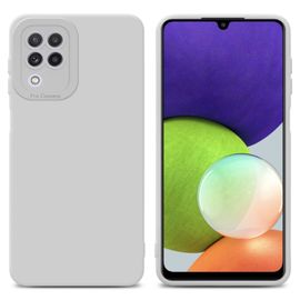 Cadorabo Housse Compatible Avec Samsung Galaxy A22 4g En Fluid Blanc - Étui De Protection En Silicone Tpu Flexible