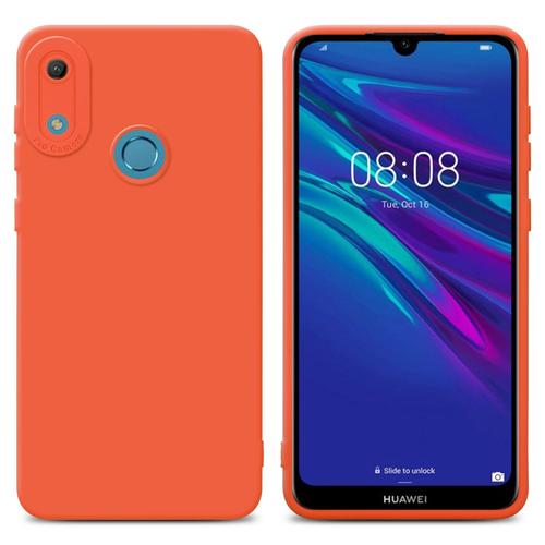 Cadorabo Housse Compatible Avec Huawei Y6 2019 En Fluid Orange - Étui De Protection En Silicone Tpu Flexible