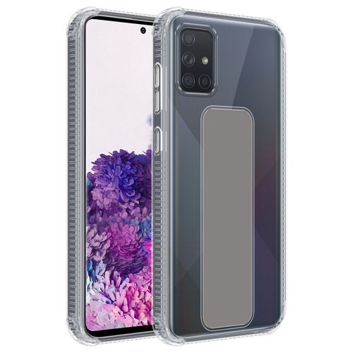 Cadorabo Housse Compatible Avec Samsung Galaxy A71 4g En Gris - Étui De Protection En Silicone Tpu Flexible Avec Support Et Fonction Stand
