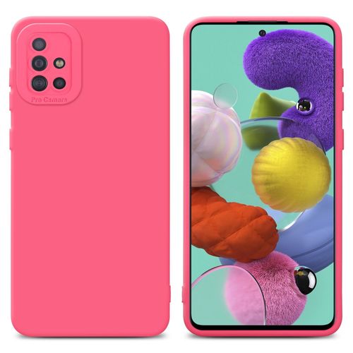 Cadorabo Housse Compatible Avec Samsung Galaxy A51 4g / M40s En Fluid Rouge - Étui De Protection En Silicone Tpu Flexible