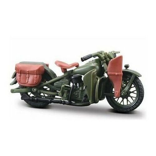 Véhicules Miniatures Die Cast 1/18 Moto Harley Davidson - 1942 Wla Flathead - Vert Militaire