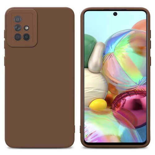 Cadorabo Housse Compatible Avec Samsung Galaxy A71 4g En Fluid Marron - Étui De Protection En Silicone Tpu Flexible