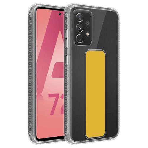 Cadorabo Housse Compatible Avec Samsung Galaxy A72 4g / 5g En Jaune - Étui De Protection En Silicone Tpu Flexible Avec Support Et Fonction Stand