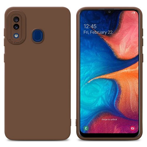 Cadorabo Housse Compatible Avec Samsung Galaxy A20 / A30 / M10s En Fluid Marron - Étui De Protection En Silicone Tpu Flexible