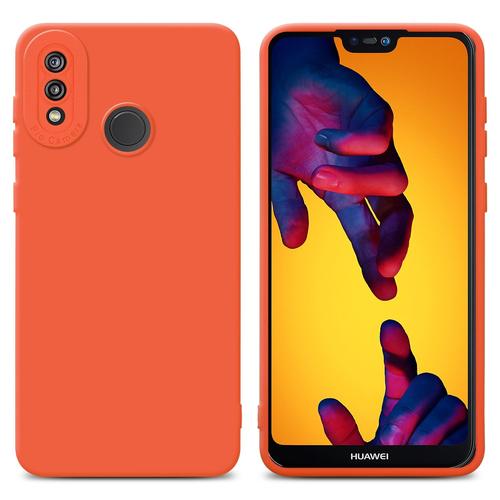 Cadorabo Housse Compatible Avec Huawei P20 Lite 2018 / Nova 3e En Fluid Orange - Étui De Protection En Silicone Tpu Flexible