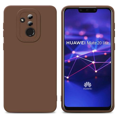 Cadorabo Housse Compatible Avec Huawei Mate 20 Lite En Fluid Marron - Étui De Protection En Silicone Tpu Flexible