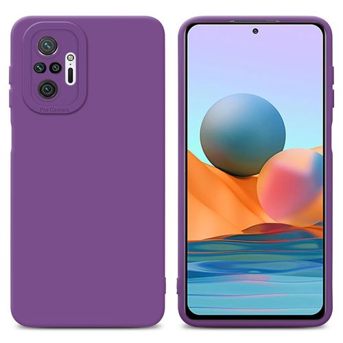 Cadorabo Housse Compatible Avec Xiaomi Redmi Note 10 Pro En Fluid Violet Mat - Étui De Protection En Silicone Tpu Flexible
