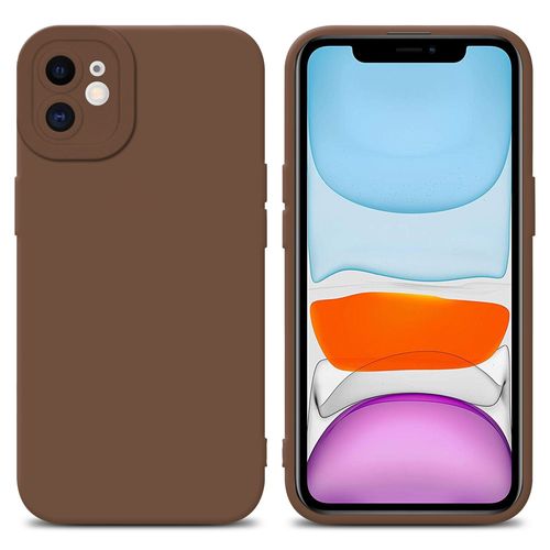 Cadorabo Housse Compatible Avec Apple Iphone 11 En Fluid Marron - Étui De Protection En Silicone Tpu Flexible