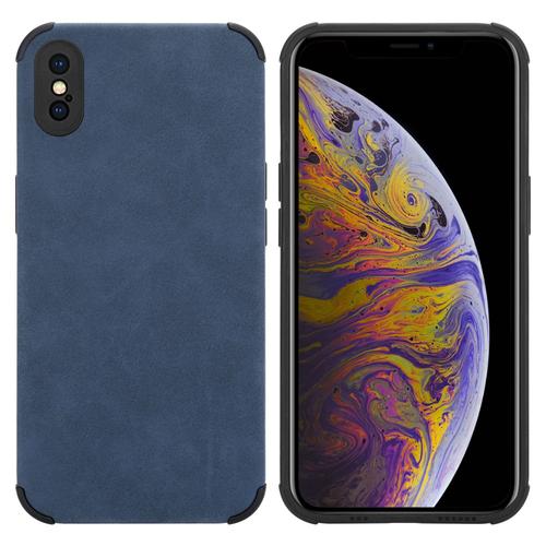 Cadorabo Housse Compatible Avec Apple Iphone Xs Max En Saphier Bleu - Étui De Protection En Silicone Tpu Avec Application Élégante En Similicuir