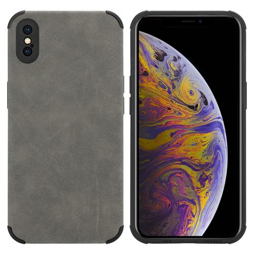 Cadorabo Housse Compatible Avec Apple Iphone Xs Max En Gris Sable - Étui De Protection En Silicone Tpu Avec Application Élégante En Similicuir