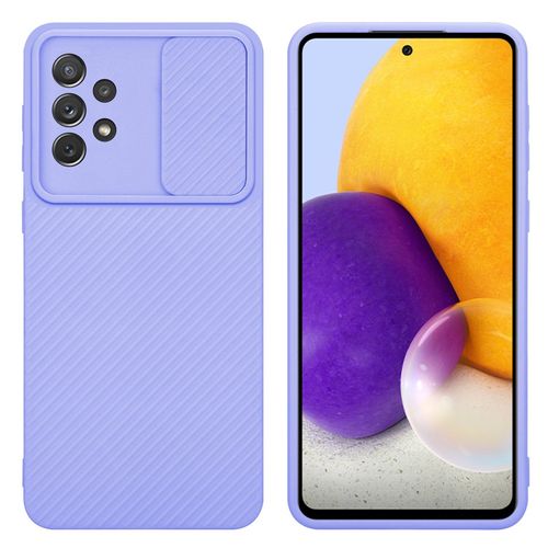 Cadorabo Housse Compatible Avec Samsung Galaxy A72 4g / 5g En Bonbon Lilas - Étui De Protection En Silicone Tpu Flexible Et Avec Protection Pour Appareil Photo