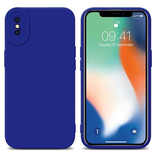 Cadorabo Housse Compatible Avec Apple Iphone X / Xs En Fluid Bleu - Étui De Protection En Silicone Tpu Flexible