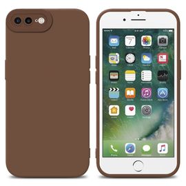 Cadorabo Housse Compatible Avec Apple Iphone 7 Plus / 7s Plus / 8 Plus En Fluid Marron - Étui De Protection En Silicone Tpu Flexible