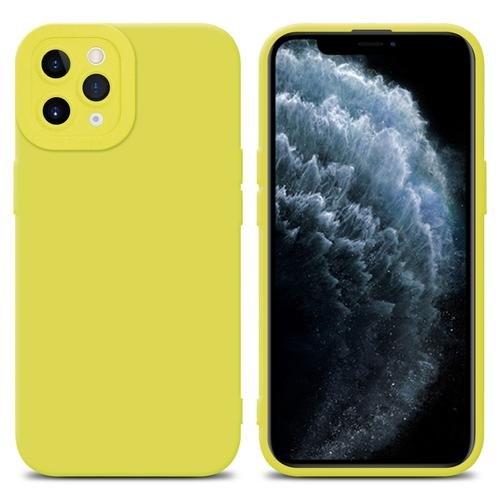 Cadorabo Housse Compatible Avec Apple Iphone 11 Pro En Fluid Jaune - Étui De Protection En Silicone Tpu Flexible