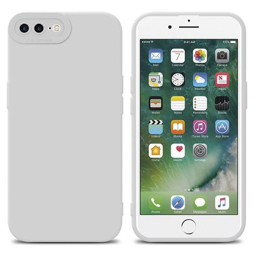 Cadorabo Housse Compatible Avec Apple Iphone 7 Plus / 7s Plus / 8 Plus En Fluid Blanc - Étui De Protection En Silicone Tpu Flexible