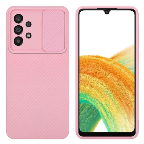Cadorabo Housse Compatible Avec Samsung Galaxy A33 5g En Bonbon Rose - Étui De Protection En Silicone Tpu Flexible Et Avec Protection Pour Appareil Photo
