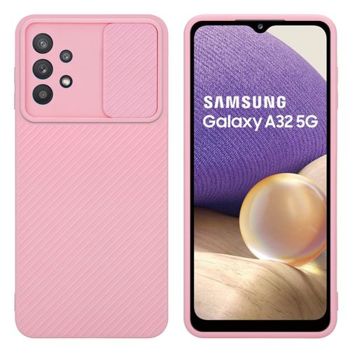Cadorabo Housse Compatible Avec Samsung Galaxy A32 5g En Bonbon Rose - Étui De Protection En Silicone Tpu Flexible Et Avec Protection Pour Appareil Photo
