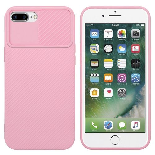 Cadorabo Housse Compatible Avec Apple Iphone 7 Plus / 7s Plus / 8 Plus En Bonbon Rose - Étui De Protection En Silicone Tpu Flexible Et Avec Protection Pour Appareil Photo