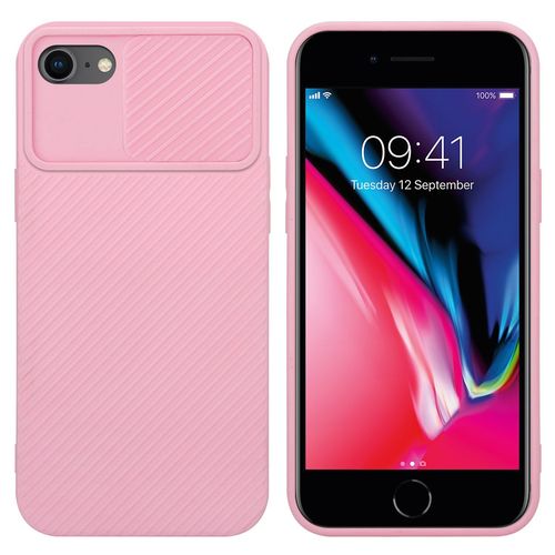 Cadorabo Housse Compatible Avec Apple Iphone 7 / 7s / 8 / Se 2020 En Bonbon Rose - Étui De Protection En Silicone Tpu Flexible Et Avec Protection Pour Appareil Photo