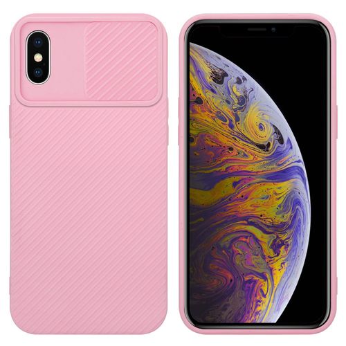 Cadorabo Housse Compatible Avec Apple Iphone Xs Max En Bonbon Rose - Étui De Protection En Silicone Tpu Flexible Et Avec Protection Pour Appareil Photo