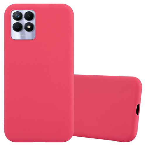 Cadorabo Housse Compatible Avec Realme 8i / Narzo 50 4g En Candy Rouge - Étui De Protection En Silicone Tpu Flexible