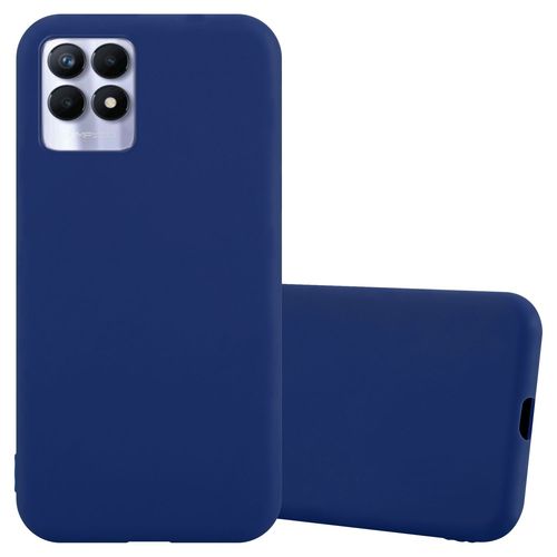 Cadorabo Housse Compatible Avec Realme 8i / Narzo 50 4g En Candy Bleu Foncé - Étui De Protection En Silicone Tpu Flexible