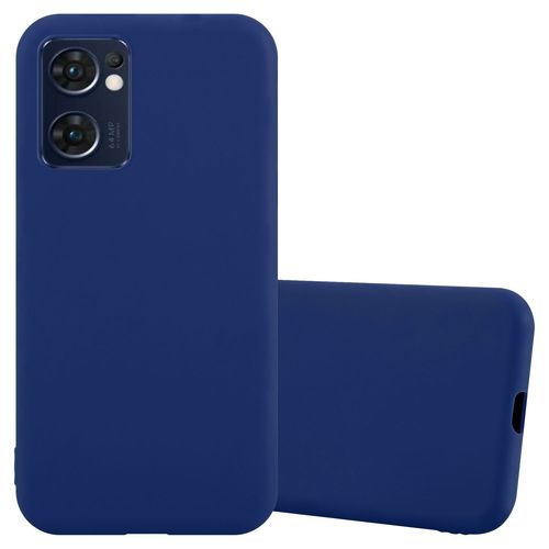 Cadorabo Housse Compatible Avec Oppo Find X5 Lite / Reno7 5g En Candy Bleu Foncé - Étui De Protection En Silicone Tpu Flexible